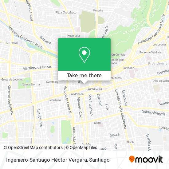 Mapa de Ingeniero-Santiago Héctor Vergara