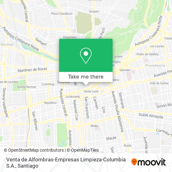 Venta de Alfombras-Empresas Limpieza-Columbia S.A. map