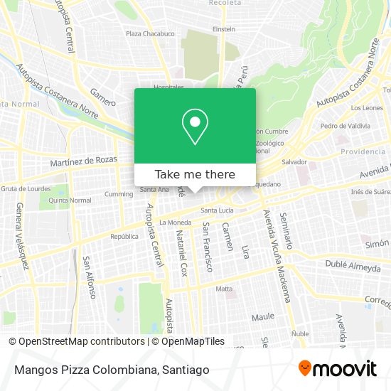 Mapa de Mangos Pizza Colombiana