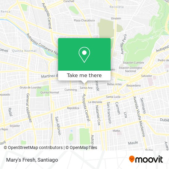 Mary's Fresh map