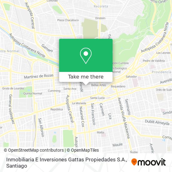 Inmobiliaria E Inversiones Gattas Propiedades S.A. map