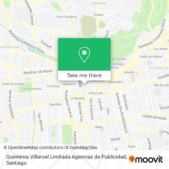 Mapa de Quinteros Villaroel Limitada Agencias de Publicidad