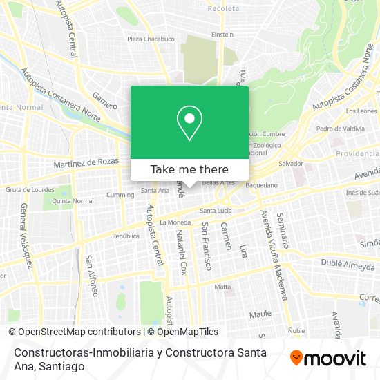 Constructoras-Inmobiliaria y Constructora Santa Ana map