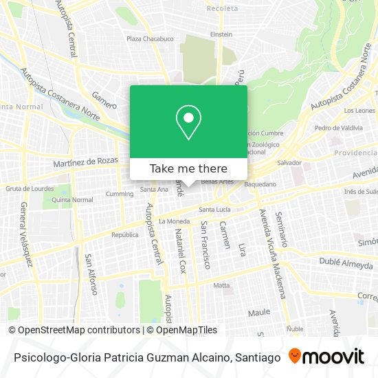Psicologo-Gloria Patricia Guzman Alcaino map