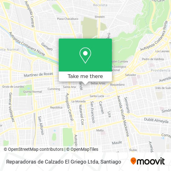 Mapa de Reparadoras de Calzado El Griego Ltda