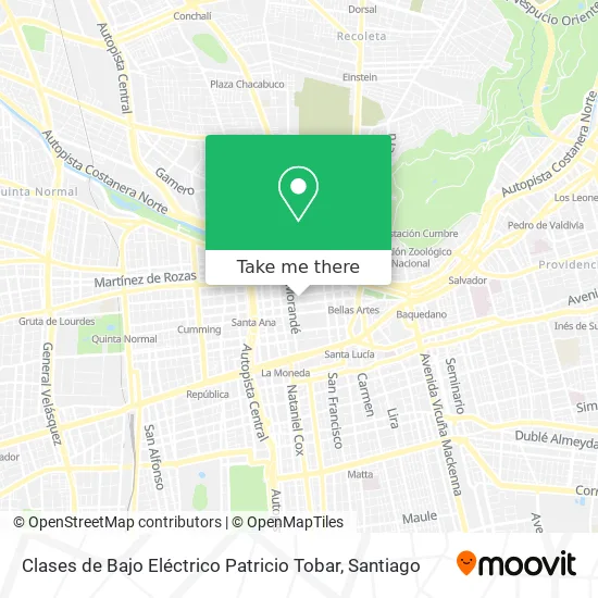 Clases de Bajo Eléctrico Patricio Tobar map