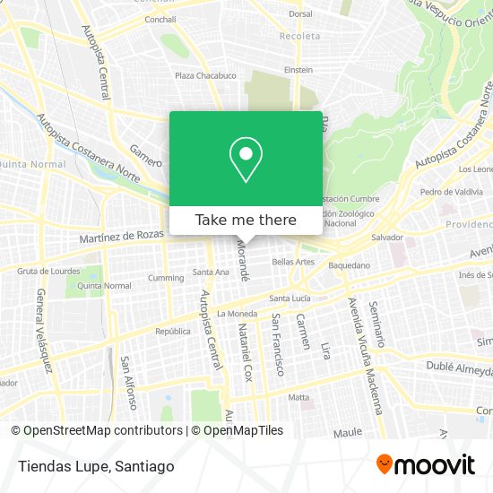 Tiendas Lupe map