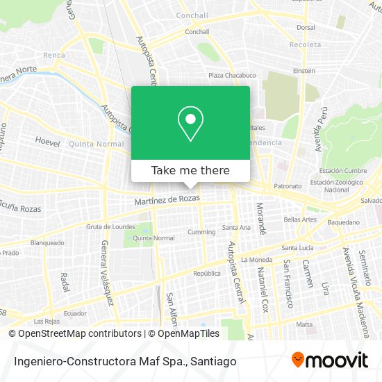 Mapa de Ingeniero-Constructora Maf Spa.