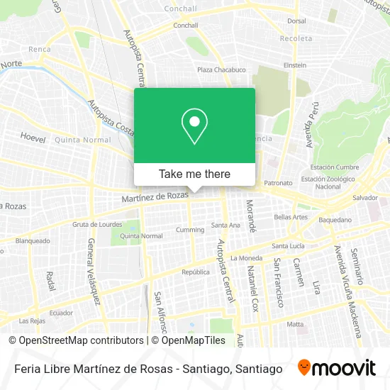 Feria Libre Martínez de Rosas - Santiago map