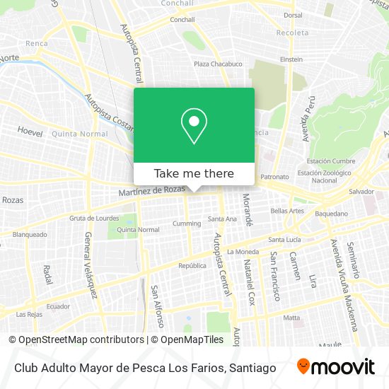 Club Adulto Mayor de Pesca Los Farios map