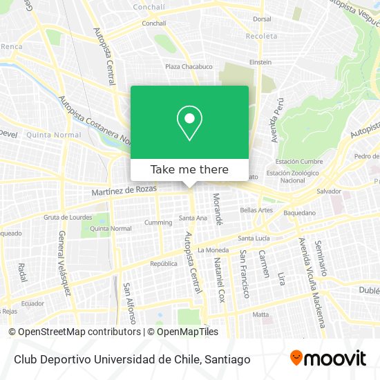 Club Deportivo Universidad de Chile map