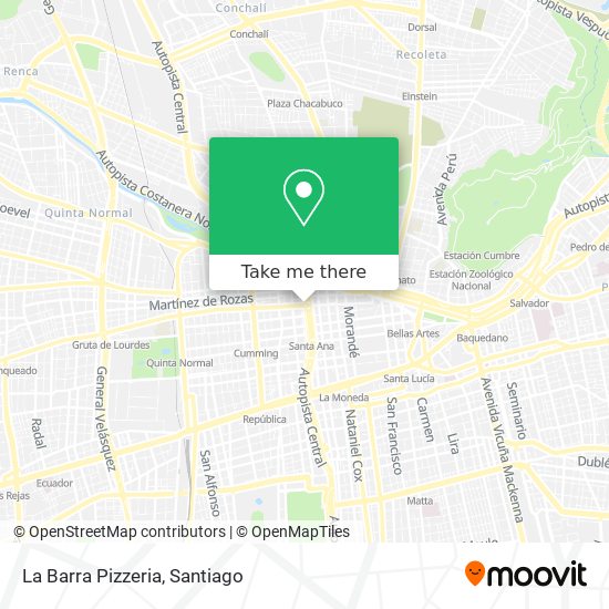 Mapa de La Barra Pizzeria