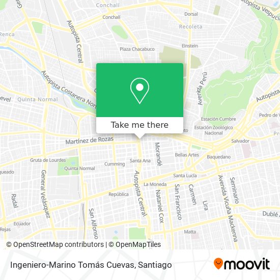 Ingeniero-Marino Tomás Cuevas map