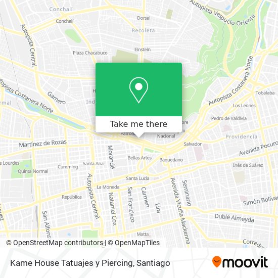 Kame House Tatuajes y Piercing map