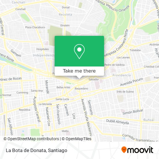 La Bota de Donata map