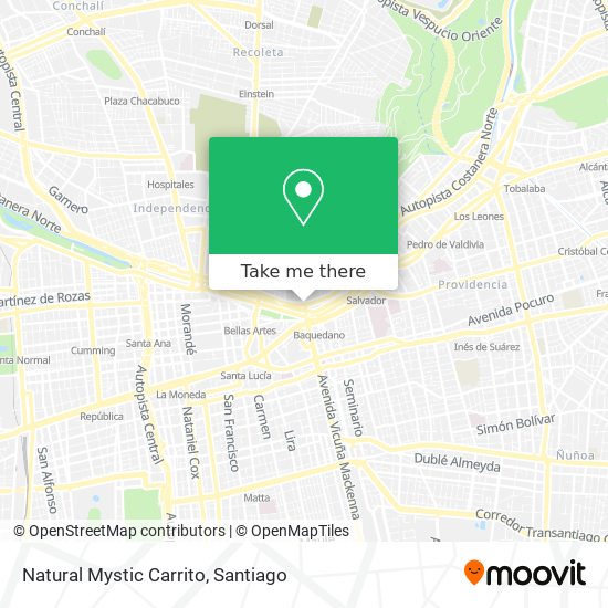 Natural Mystic Carrito map