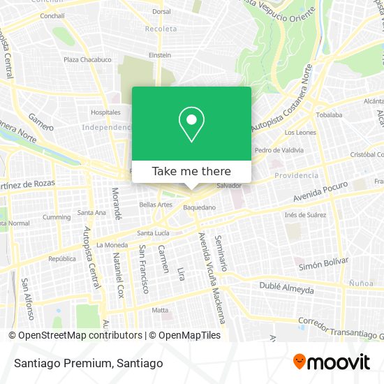 Mapa de Santiago Premium