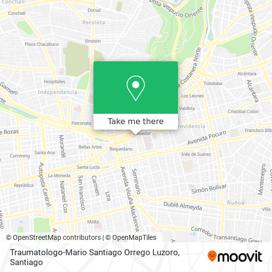 Mapa de Traumatologo-Mario Santiago Orrego Luzoro