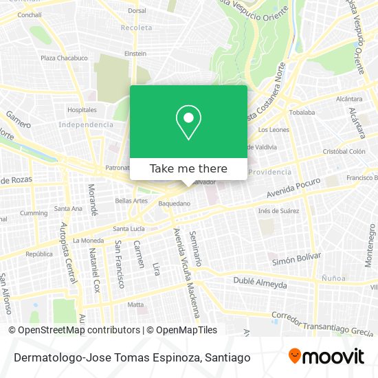 Mapa de Dermatologo-Jose Tomas Espinoza