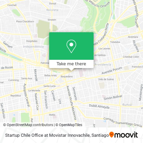 Startup Chile Office at Movistar Innovachile map