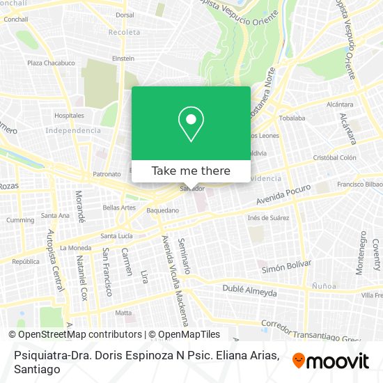 Psiquiatra-Dra. Doris Espinoza N Psic. Eliana Arias map