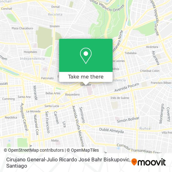 Mapa de Cirujano General-Julio Ricardo José Bahr Biskupovic