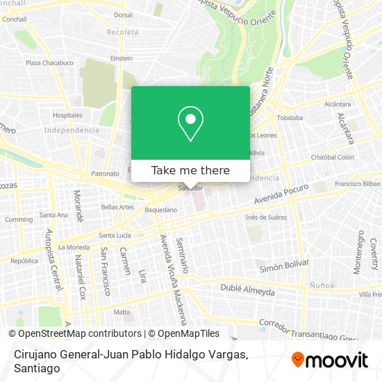 Cirujano General-Juan Pablo Hidalgo Vargas map