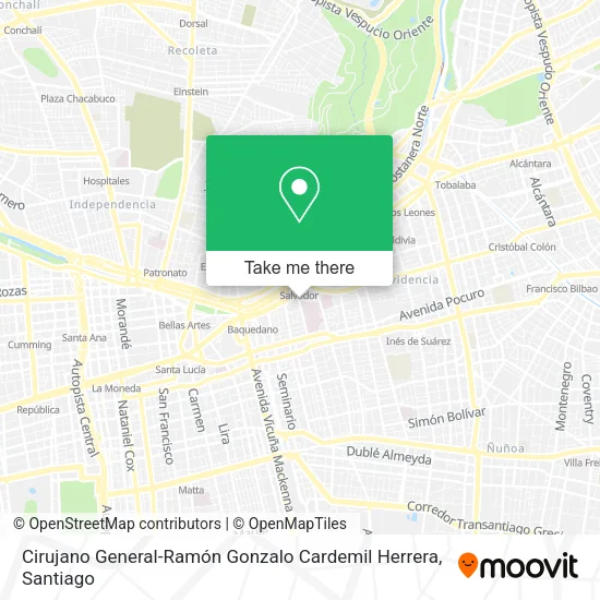 Cirujano General-Ramón Gonzalo Cardemil Herrera map