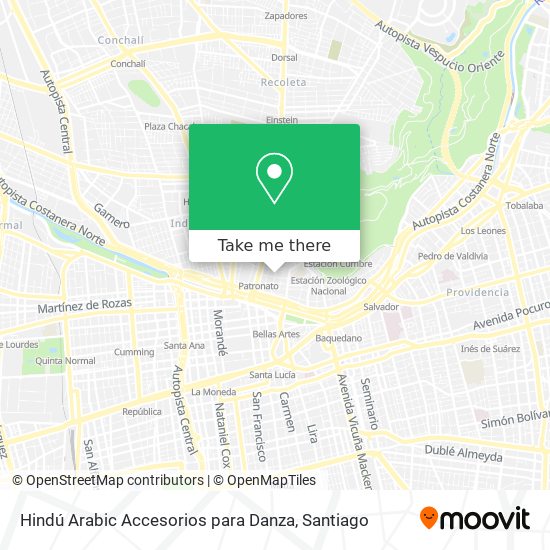 Hindú Arabic Accesorios para Danza map