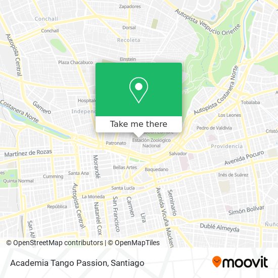 Mapa de Academia Tango Passion