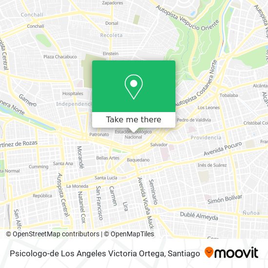Psicologo-de Los Angeles Victoria Ortega map