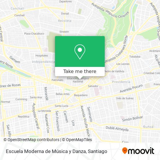 Escuela Moderna de Música y Danza map