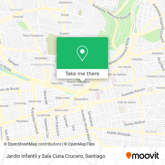 Mapa de Jardín Infantil y Sala Cuna Crucero