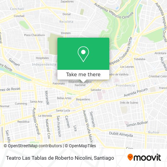 Teatro Las Tablas de Roberto Nicolini map