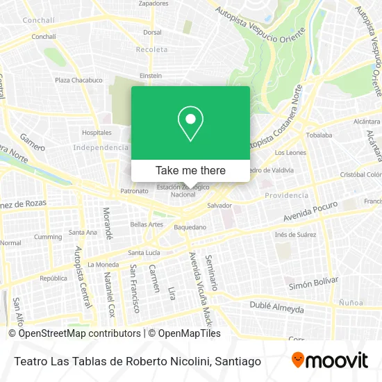 Teatro Las Tablas de Roberto Nicolini map