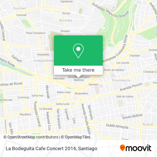 La Bodeguita Cafe Concert 2016 map