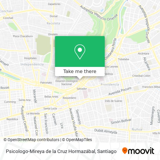 Psicologo-Mireya de la Cruz Hormazábal map