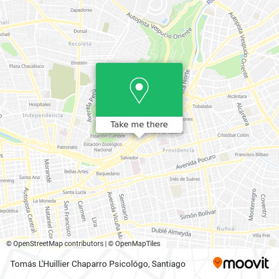 Mapa de Tomás L'Huillier Chaparro Psicológo