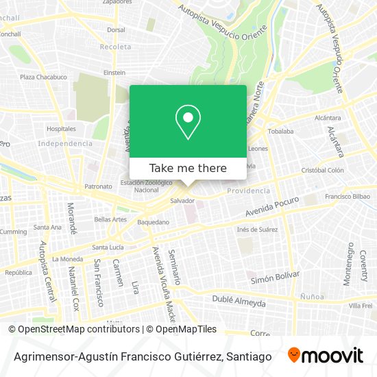 Agrimensor-Agustín Francisco Gutiérrez map