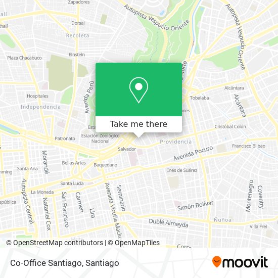 Co-Office Santiago map