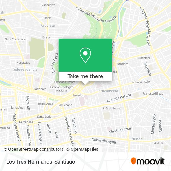 Los Tres Hermanos map