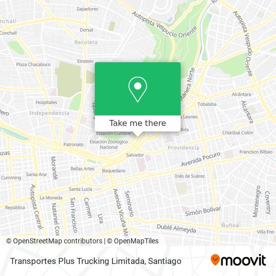 Transportes Plus Trucking Limitada map