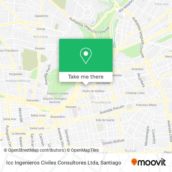 Mapa de Icc Ingenieros Civiles Consultores Ltda