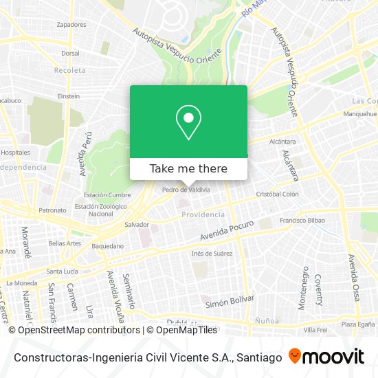 Constructoras-Ingenieria Civil Vicente S.A. map