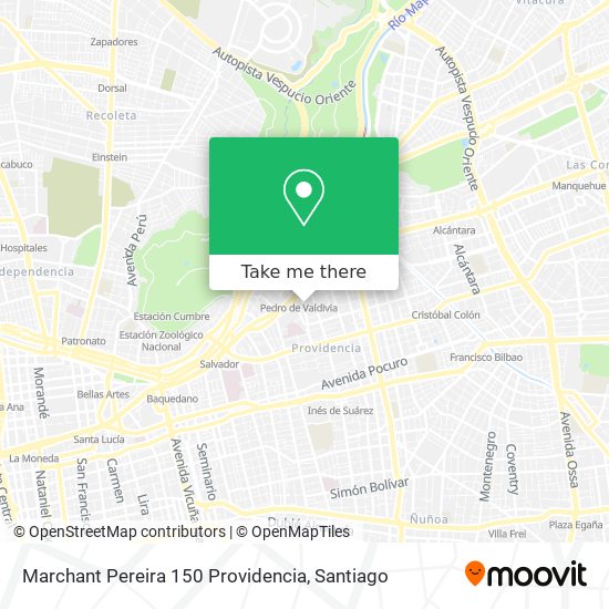 Marchant Pereira 150 Providencia map