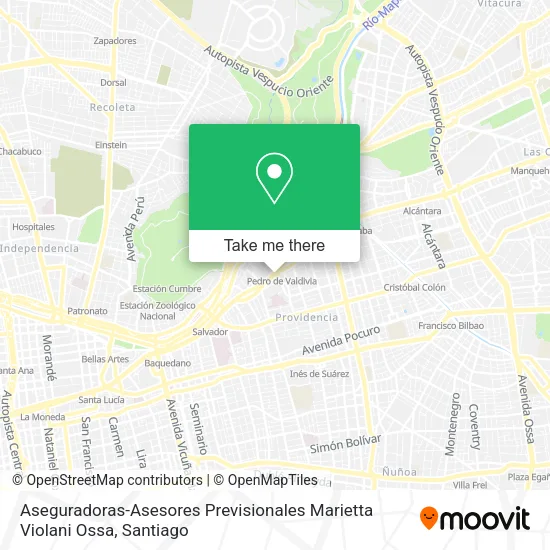 Aseguradoras-Asesores Previsionales Marietta Violani Ossa map