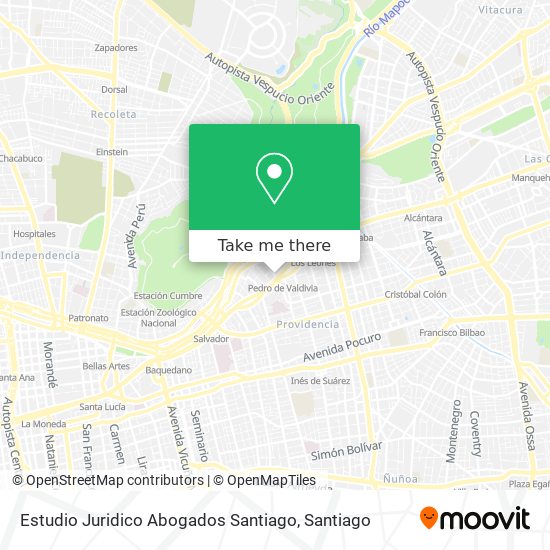 Estudio Juridico Abogados Santiago map