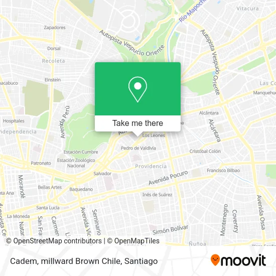 Cadem, millward Brown Chile map