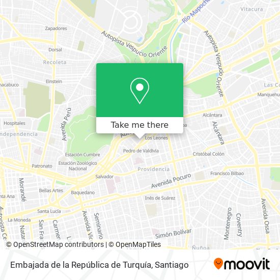 Mapa de Embajada de la República de Turquía