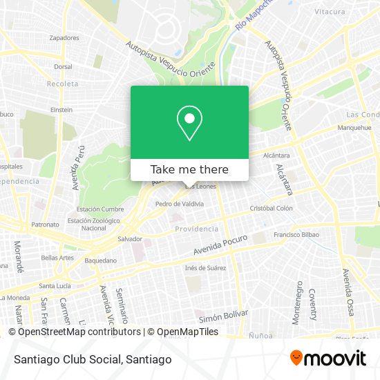 Santiago Club Social map